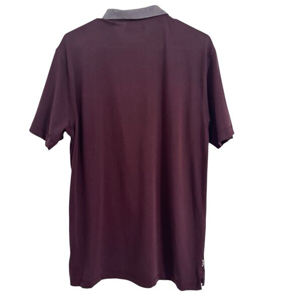 Linksoul Tempus Fugit Size MEDIUM Polo Golf Tennis Pocket Style LS1183 Merlot - Picture 2 of 5